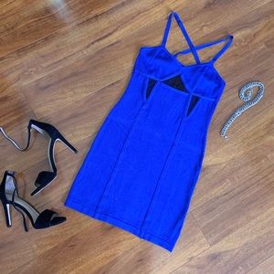 Royal Blue Bodycon Bebe Dress M